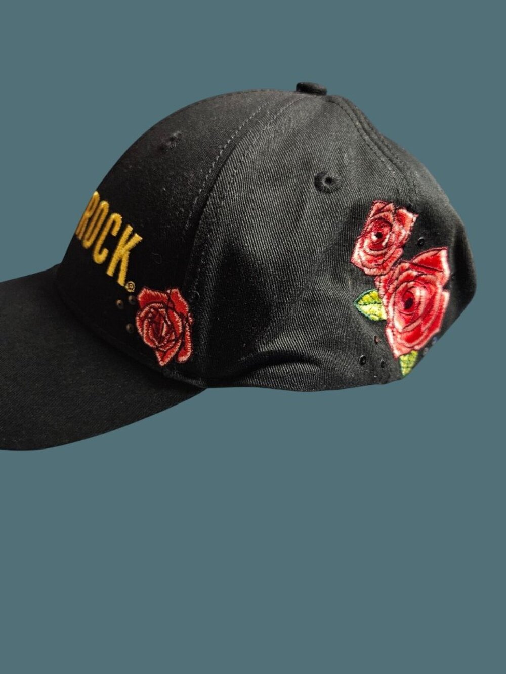 Hard Rock Washington D.C Embroidered Floral Rose Black Adjustable Cotton Cap/Hat - Picture 5 of 8